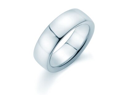 Anillo para hombre Infinity 7mm en platino 950/- pulido