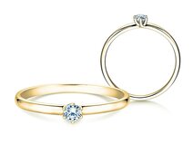 Anillo de compromiso Melody en 14K oro amarillo con diamante 0,10ct G/SI